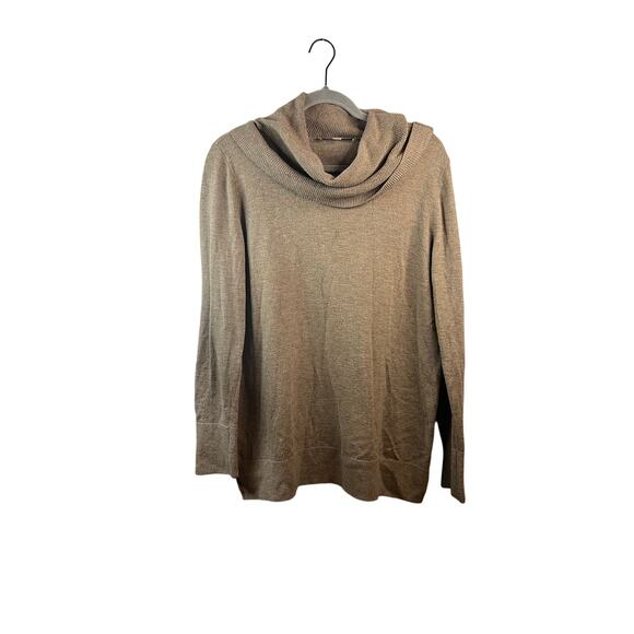 LOFT Sweaters - Loft Womens Brown Turtleneck Long Sleeve Sweater Size Large